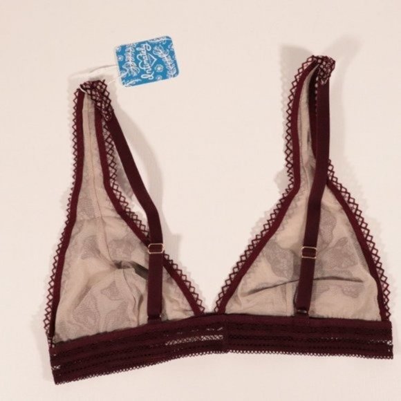 NWT Free People X Revolve Alia Bralette in Bordeaux Combo - Picture 6 of 9